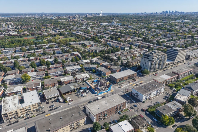 Le chantier du futur bâtiment auxiliaire de la Villannelle et le secteur environnant