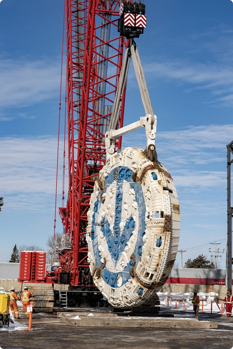 Roue de coupe du tunnelier 