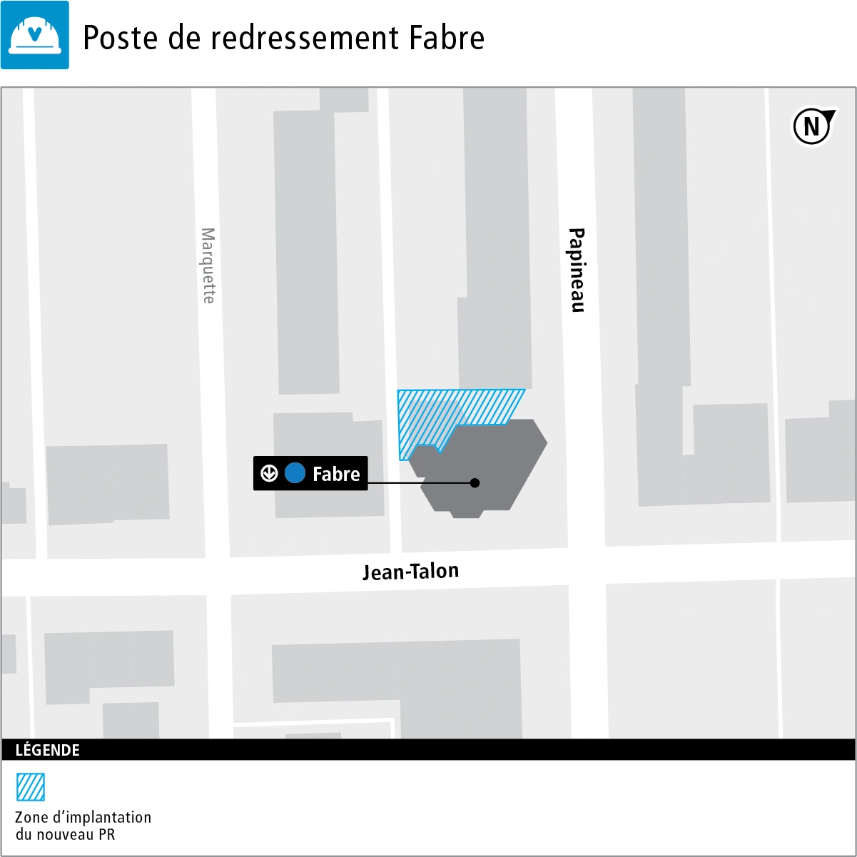 Plan de l’emplacement du poste de redressement Fabre 