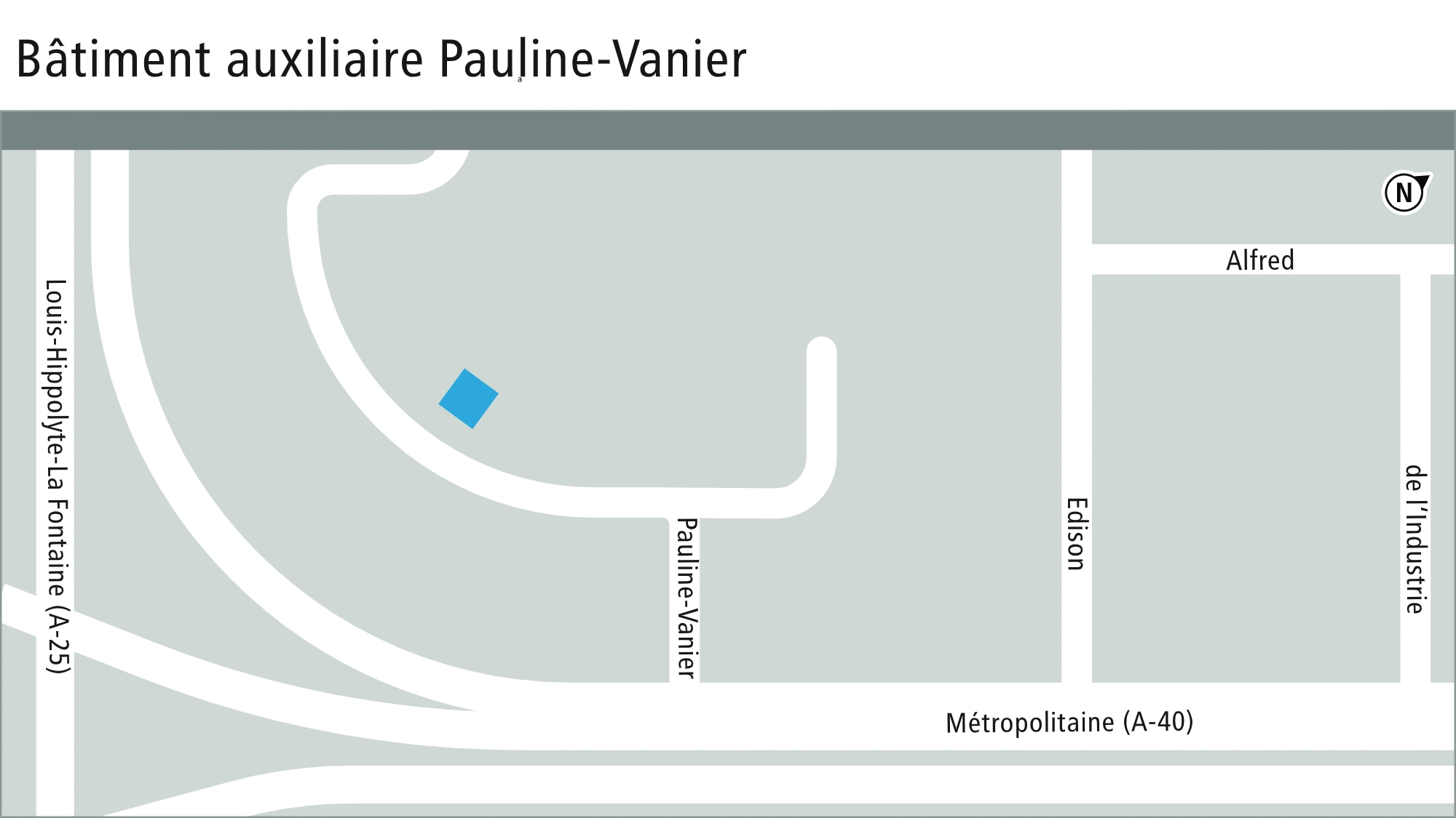 Plan de localisation du bâtiment auxiliaire Pauline-Vanier 