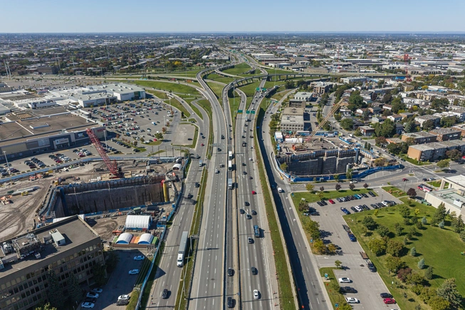 Vue du chantier de la station Anjou